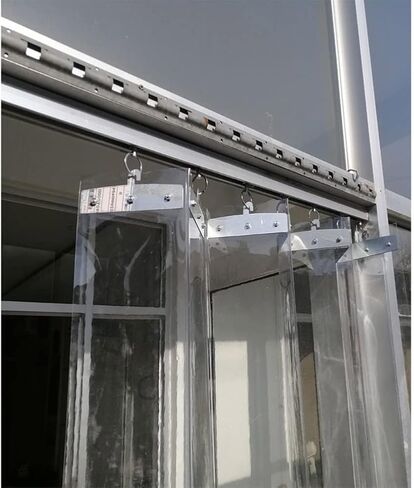 ستارة شفافة من شريط PVC للأبواب - درع باب مرن وقابل للطي للفريزر والمستودعات ومساحة العمل - للاستخدام الخارجي، مقاس 2.3 × 2.2 متر in Kuwait