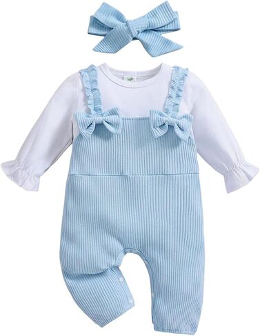 Qitudatey جديدة ولدت ملابس الطفل الفتيات رومبير جود طويل الأكمام in Kuwait