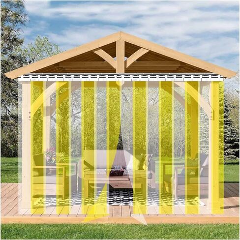 طقم ستائر شريطية شفافة من مادة PVC - حاجز ناعم مقاوم للماء لغرفة التجميد، المرآب، المتجر والمصنع - سهل التركيب، متين، مقسم شفاف للتحكم في درجة الحرارة in Kuwait