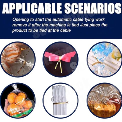 Automatic Twist Tie Machine+3 Wire Gold Wire Sealing Bundling Machine Wire Harness Binding Machine| Bundling Equipment for Supermarkets Bread Toys in Saudi Arabia