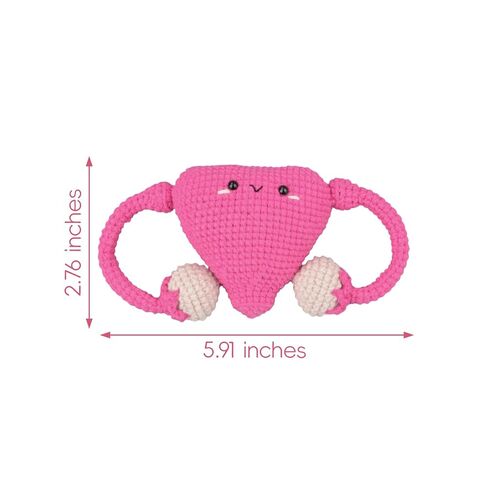 Crochet Anatomical Uterus (Small) - Handmade Emotional Support Art, Positive Gift for Women, Decorative Gift, Home & Office Décor, Educational Tool for Health & Biology in Kuwait