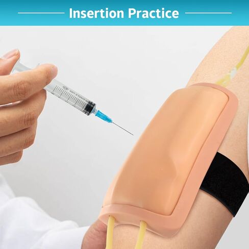 IV Forearm Venipuncture Training Model, Wearable Simulation Arm Training Pad for Students to Practice Venipuncture and IV Infusion, Suitable for Students, Practical Training Courses in Kuwait