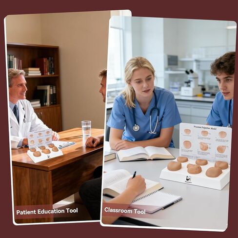 Prostate Palpation Anatomy Model - Male Reproductive System Genital Organ, Adult Male Sagittal Anatomy Model, Silicone Prostate Lesion Training Set for Medical Learning Resources in Kuwait