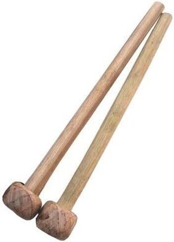 Africa Heartwood Project - Pair (2) of Professional Balafon Mallets for African Bala Marimba – Handcrafted Hardwood Stick - Xylophone Mallets with Natural Gum Rubber Tip - 12"-13" long in Kuwait