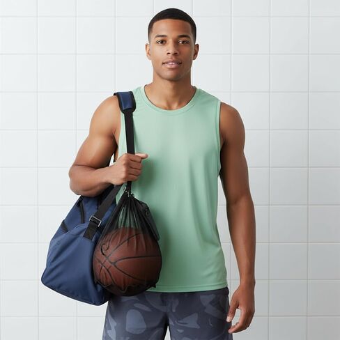 Thinp Single Ball Bag, Mesh Ball Bag for Basketball Soccer Balls Bags with Zipper Pocket Drawstring Multi-Purpose Net Pouch Sling Backpack for Carrying Basketball Volleyball Soccer Rugby (Black in Saudi Arabia