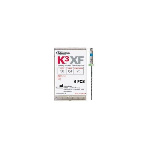 Kerr Dental 823-8255 SybronEndo K3 XF NiTi ملفات دوارة #25 25 مم 0.08 Taper 6/Pk in Saudi Arabia