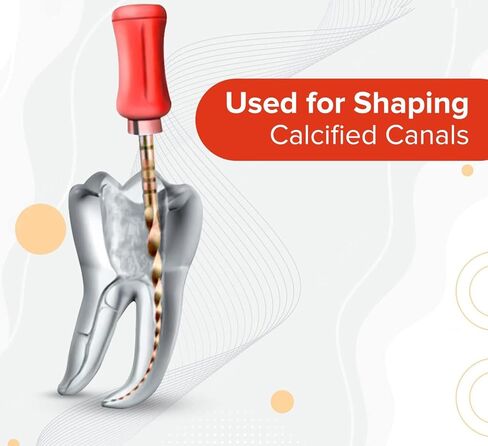 Gold Hand Files, 21mm Endodontic Files with Color Coded Handles, SX-F3# Apical Taper, Professional Dental Instruments, 6 Piece Set in Saudi Arabia