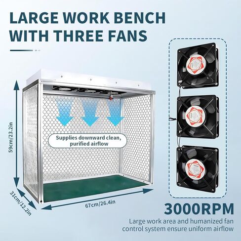 Laminar Flow Cabinet Vertical Laminar Flow Hood Air Flow Clean Bench,Dust Frees Work Station with Three Fans,Filter for Cleanliness Dust Free Work,for Laboratories and Workshops in Saudi Arabia