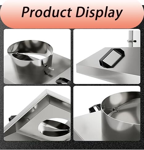 Stainless Steel Fume Hood,Custom 300mm Stainless Steel Welding Fume Hood - Adjustable Suction Laser Smoke Exhaust for Efficient Industrial Dust Collection in Kuwait