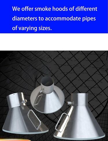 Stainless Steel Fume Hood,Heavy-Duty 304 Stainless Steel Fume Hood - Industrial Workshop Ventilation for Efficient Welding Smoke & Dust Extraction, 20cm (7.9in) - Durable & High-Performance in Kuwait