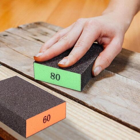 Sanding Sponge Blocks 8-Pack, Four Grits 60/80/120/220, Washable and Reusable for Drywall Metal in Saudi Arabia