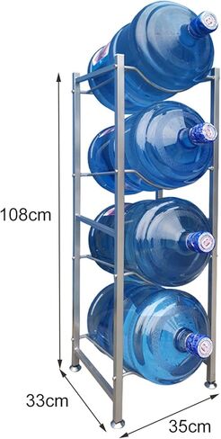 5 Gallon Water Jug Holder Dispenser Water Bottle Storage Rack, Heavy Duty Carbon Steel Water Cooler Jug Holder Rack, Water Bottle Storage Shelf Organizer for Office/Family/Garages/Gym/Breakroom in Saudi Arabia