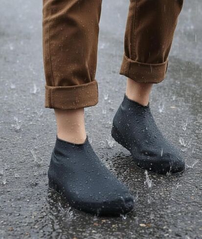 1 Pairs Waterproof Shoe Covers Men Women, Non-Slip Water Resistant Overshoes for Outdoor Cycling in Saudi Arabia