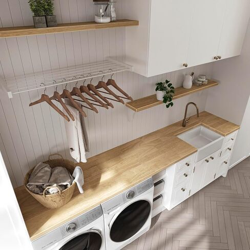 ARIEL Hevea Unfinished Butcher Block Countertop 48" L x 25" W x 1.5" Th in Kuwait