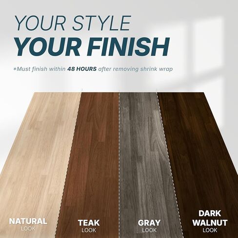 ARIEL Hevea Unfinished Butcher Block Countertop 48" L x 25" W x 1.5" Th in Kuwait