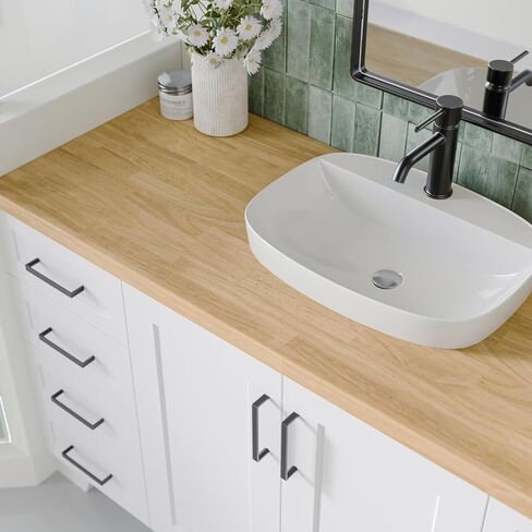 ARIEL Hevea Unfinished Butcher Block Countertop 48" L x 25" W x 1.5" Th in Kuwait