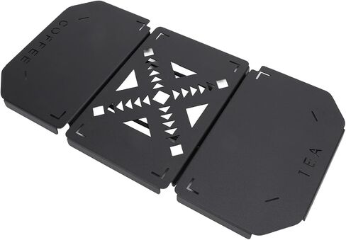 سطح طاولة من سبائك الألومنيوم من Dpofirs لصندوق الغداء، محطة قهوة محمولة حديثة قابلة للطي، فضي، أسود، رمادي، 8.3 بوصة × 5.1 بوصة × 1.6 بوصة in Kuwait