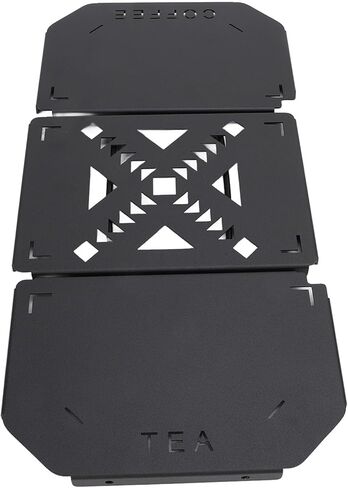 سطح طاولة من سبائك الألومنيوم من Dpofirs لصندوق الغداء، محطة قهوة محمولة حديثة قابلة للطي، فضي، أسود، رمادي، 8.3 بوصة × 5.1 بوصة × 1.6 بوصة in Kuwait