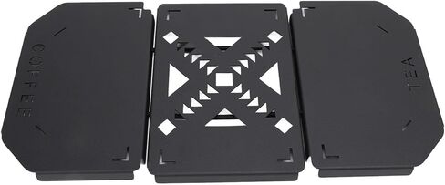 سطح طاولة من سبائك الألومنيوم من Dpofirs لصندوق الغداء، محطة قهوة محمولة حديثة قابلة للطي، فضي، أسود، رمادي، 8.3 بوصة × 5.1 بوصة × 1.6 بوصة in Kuwait