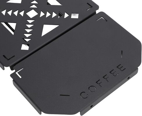 سطح طاولة من سبائك الألومنيوم من Dpofirs لصندوق الغداء، محطة قهوة محمولة حديثة قابلة للطي، فضي، أسود، رمادي، 8.3 بوصة × 5.1 بوصة × 1.6 بوصة in Kuwait