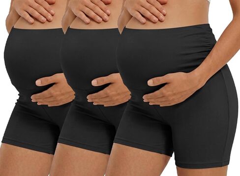 Ekouaer 3 Pack شورتات الأمومة للسيدات تمرينات تمرينات الحمل المريح صالة Pajama Sleepwear S-XXL in Kuwait