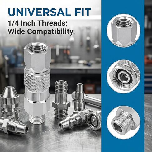 3000 PSI Magnum Straight Hose Swivel, 1/4" x 1/4", Replacement for Graco 244515, for Graco Magnum Paint Sprayers and Spray Gun, 360° Swivel Joint in Kuwait