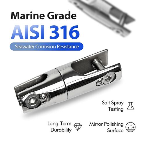 Stainless Steel Anchor Swivel Connector - Marine Grade 316L Heavy Duty Boat Anchor Chain Swivel for 3/8 to 1/2 Inch Chain, Corrosion Resistant Saltwater Proof in Saudi Arabia
