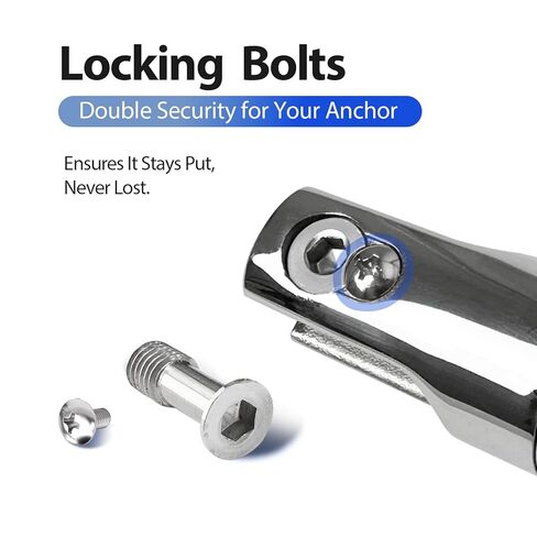 Stainless Steel Anchor Swivel Connector - Marine Grade 316L Heavy Duty Boat Anchor Chain Swivel for 3/8 to 1/2 Inch Chain, Corrosion Resistant Saltwater Proof in Saudi Arabia