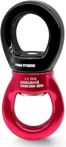 PRIOR FITNESS 30KN Aerial Silk Swivel Device - 360° Rotatable Heavy Duty Aluminum Alloy, Indoor & Outdoor Safety Swivel for Aerial Yoga/Circus Arts in Kuwait