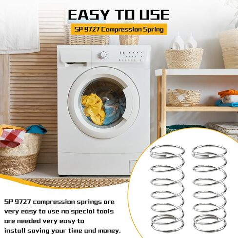 9727 Compression Spring, Small Spring, Silver, 5/8-inch OD, 1-1/2-inch Length, 0.041-inch Wire Diameter, Durable Steel Construction, Pack of 6 in Kuwait