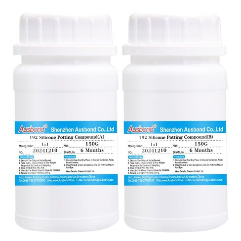 UL94-V0 مركب تغليف ووعاء سيليكون موصل حرارياً، مقاوم للحرارة، موصلية حرارية عالية، ختم، قناع، دوائر كهربائية مقاومة للماء والعزل (192 0.8 واط/M.K رمادي 300 جرام) in Kuwait