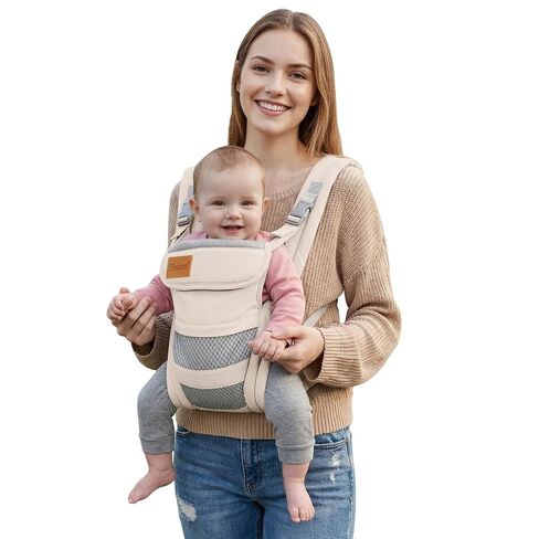 Baby Carrier Newborn to Toddler(8-30lbs), Toddler Carrier with Adjustable Shoulder Strap, Baby Holder Carrier with Breathable Mesh Fabric, Grey in Saudi Arabia