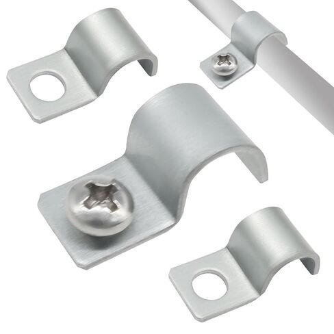 100 Pcs Heavy Duty Cable Wire Clips, 1/4 Inch Zinc Plated Steel Cord Clips for Secure Wall Mounting, Outdoor Wire Management, and Durable Pipe Fixing in Saudi Arabia