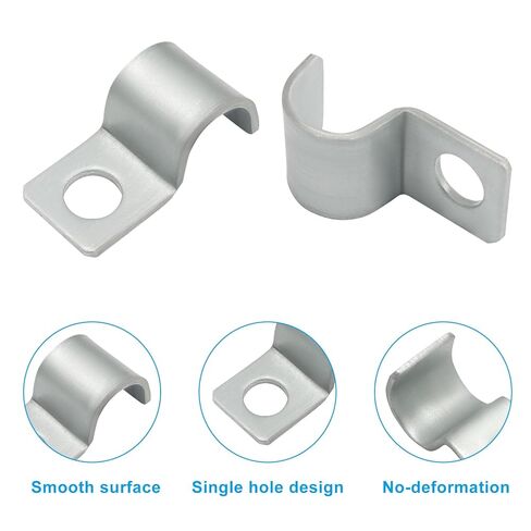100 Pcs Heavy Duty Cable Wire Clips, 1/4 Inch Zinc Plated Steel Cord Clips for Secure Wall Mounting, Outdoor Wire Management, and Durable Pipe Fixing in Saudi Arabia