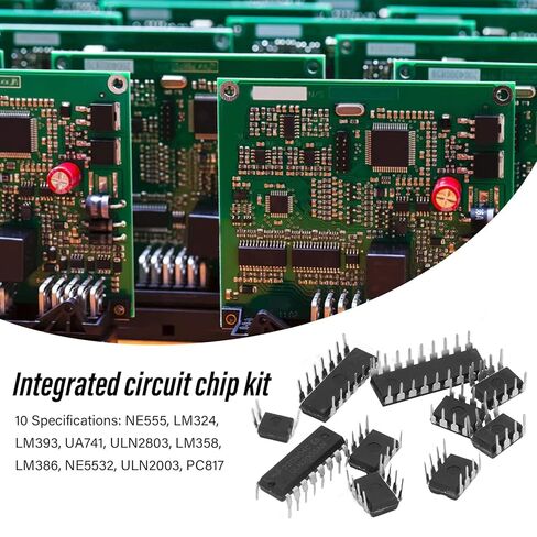 Tyenaza IC Assortment Kit 85 Pcs 10 Specifications Integrated Circuit Chips for Home Circuit Work in Saudi Arabia