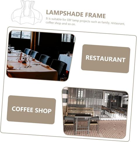 Vaguelly Iron Lampshade Frame DIY Bracket for Table Lamp Vintage Style Durable Lamp Shade Holder for Home Bedroom Office Cafe and Restaurant Lighting Projects in Saudi Arabia