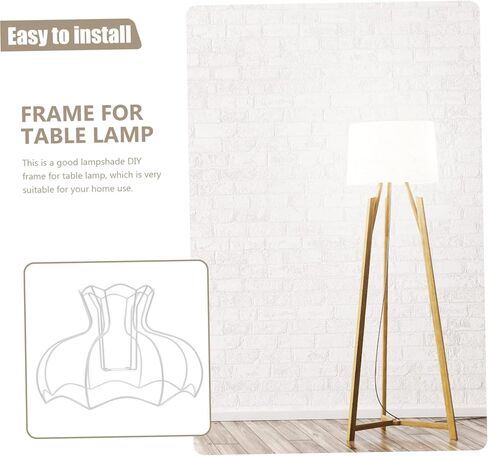 Vaguelly Iron Lampshade Frame DIY Bracket for Table Lamp Vintage Style Durable Lamp Shade Holder for Home Bedroom Office Cafe and Restaurant Lighting Projects in Saudi Arabia