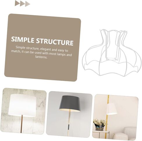 Vaguelly Iron Lampshade Frame DIY Bracket for Table Lamp Vintage Style Durable Lamp Shade Holder for Home Bedroom Office Cafe and Restaurant Lighting Projects in Saudi Arabia