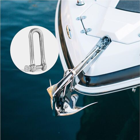 Five Oceans 3/16" Screw Pin Long D Shackle, AISI316 Stainless Steel - FO420 in Saudi Arabia