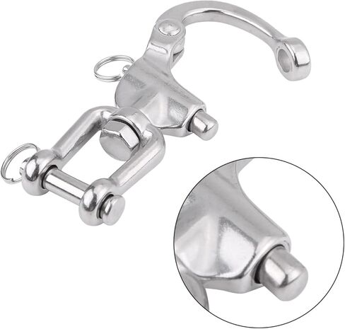 Joyzan Swivel Snap Shackle, Quick Release Carabine Hook Boat Stainless Steel Jaw Eye Shackles Sailboat Hardware for Marine Sailboat Spinnaker Halyard Sailing Rigging SCBA Mask in Saudi Arabia