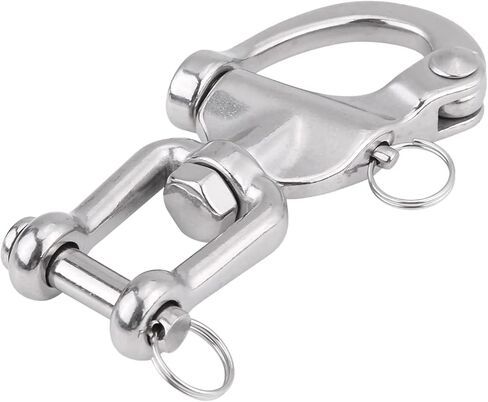 Joyzan Swivel Snap Shackle, Quick Release Carabine Hook Boat Stainless Steel Jaw Eye Shackles Sailboat Hardware for Marine Sailboat Spinnaker Halyard Sailing Rigging SCBA Mask in Saudi Arabia