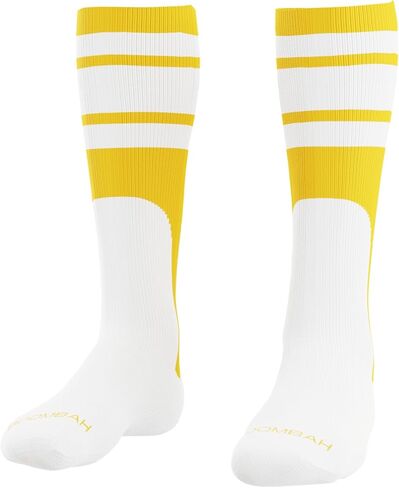 Boombah Home Run Striped Mock Stirrup Baseball Fastpitch Softball Socks Over the Calf Youth & Adult Sizes Team Colors in Kuwait