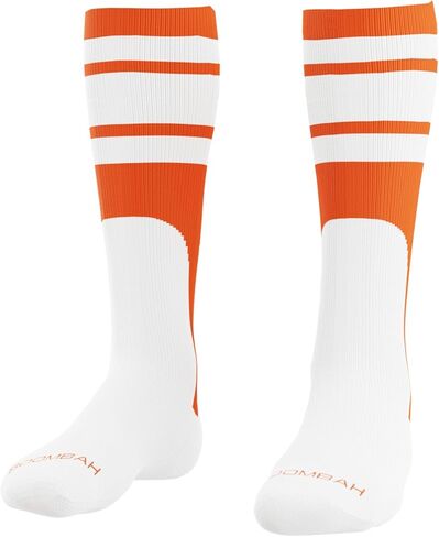 Boombah Home Run Striped Mock Stirrup Baseball Fastpitch Softball Socks Over the Calf Youth & Adult Sizes Team Colors in Kuwait