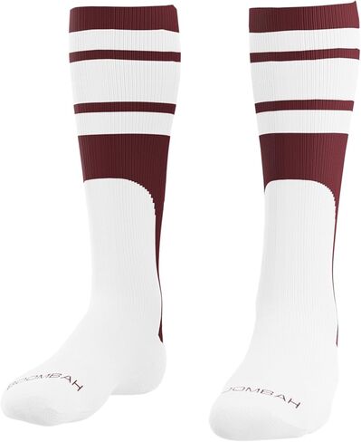 Boombah Home Run Striped Mock Stirrup Baseball Fastpitch Softball Socks Over the Calf Youth & Adult Sizes Team Colors in Kuwait