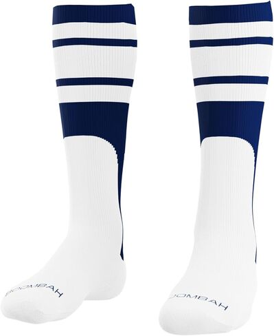Boombah Home Run Striped Mock Stirrup Baseball Fastpitch Softball Socks Over the Calf Youth & Adult Sizes Team Colors in Kuwait