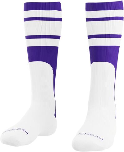 Boombah Home Run Striped Mock Stirrup Baseball Fastpitch Softball Socks Over the Calf Youth & Adult Sizes Team Colors in Kuwait