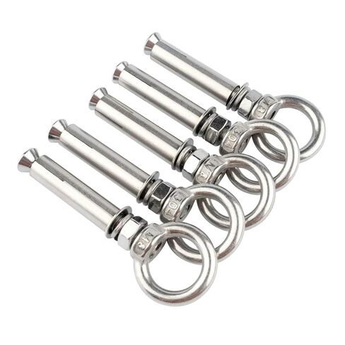 5/16" X 2-3/4" Concrete Wall Brick Anchors Expansion Eye Bolt Ring 304 Stainless Steel Heavy Duty Screw, 5Pack in Kuwait