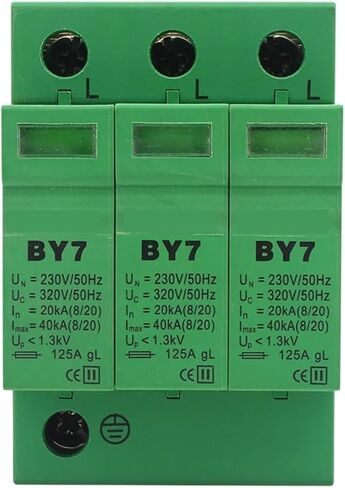 BY7 AC SPD 20KA-40KA 3P ~ 320V with Crack-proof Buckle UL Surge Protector Protection Arrester in Saudi Arabia
