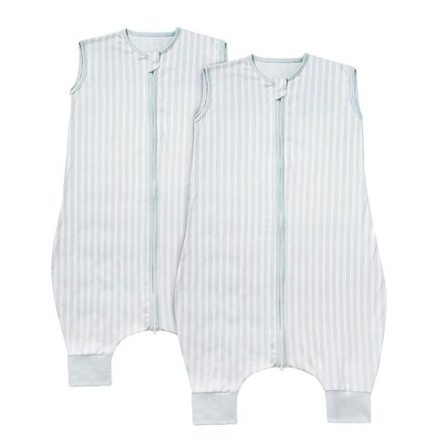 Springspirit Toddler Sleep Kit بأرجل 18-24 شهرًا 2 شهر 2 عبوة ، بطانية من القطن 100 ٪ يمكن ارتداؤها للطفل 2T ، سستة ثنائية الاتجاه نوم مع أرجل للأولاد والبنات ، الأخضر والأزرق in Kuwait