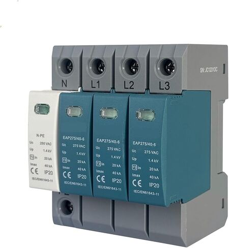 جهاز حماية 40KA House Surge، 3+NPE حامي المنزل بالكامل، مانع SPD (3 NPE 385V) in Saudi Arabia